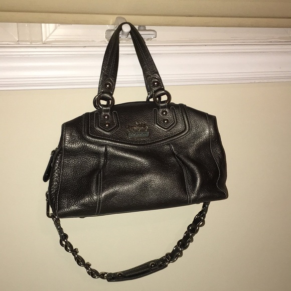 A Coach satchel with a shoulder strap. - Picture 1 of 11